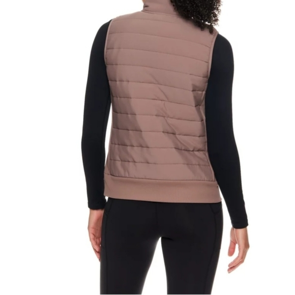 Reebok Getaway Woven Full Zip Vest Deep Taupe Brown SIZE L - Picture 2 of 11